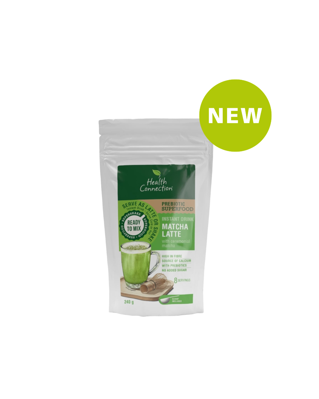 Prebiotic Superfood Instant Drink - Matcha Latte with Ceremonial Matcha